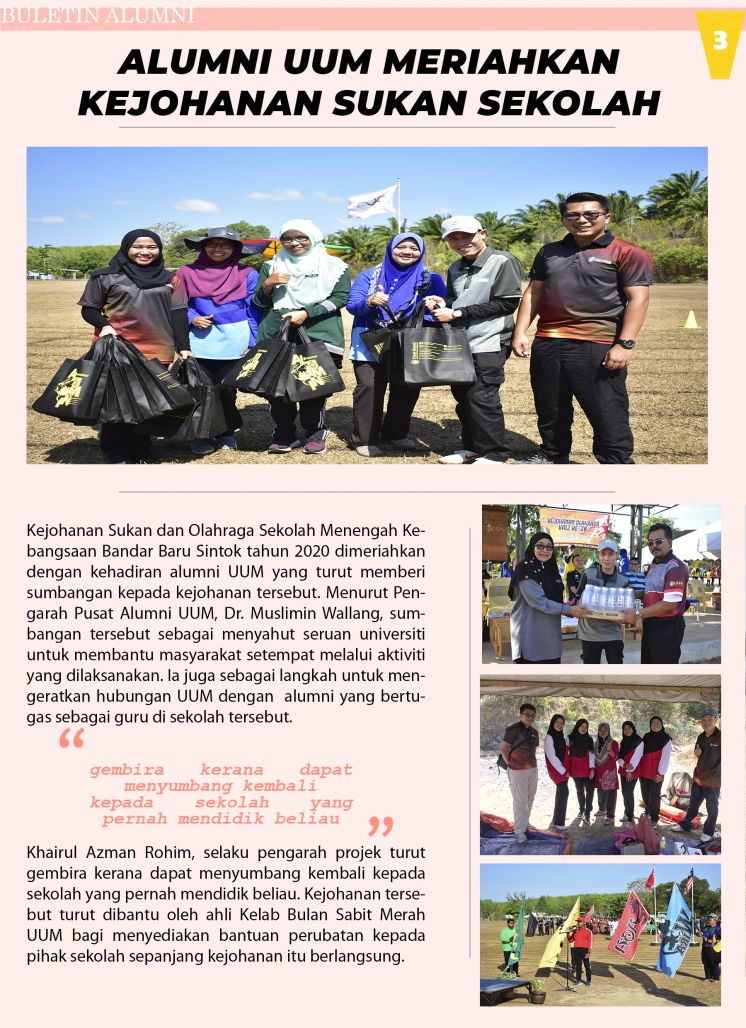 ALUMNI MERIAHKAN SUKAN SEKOLAH