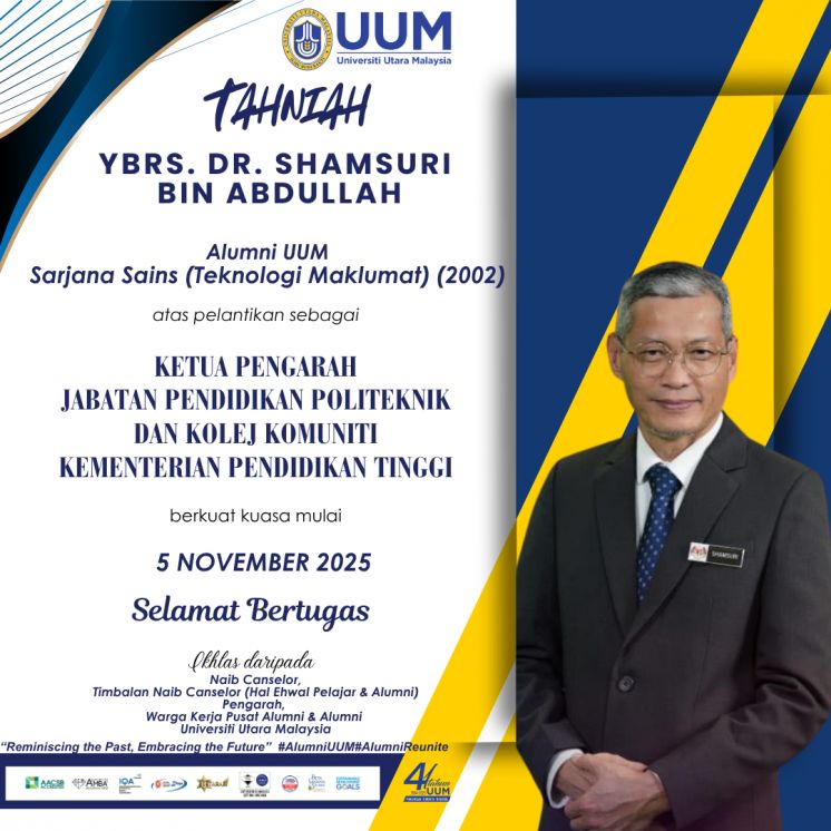 Tahniah atas Pelantikan sebagai KETUA PENGARAH JABATAN PENDIDIKAN POLITEKNIK DAN KOLEJ KOMUNITI KEMENTERIAN PENDIDIKAN TINGGI
