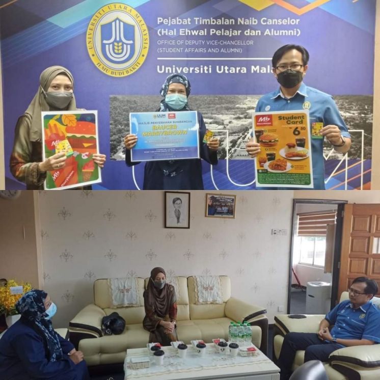 PENYERAHAN BAUCER MARRYBROWN KEPADA PELAJAR UUM