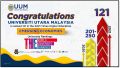 UUM LEAPS 80 POSITIONS IN THE EMERGING ECONOMIES UNIVERSITY RANKINGS 2021
